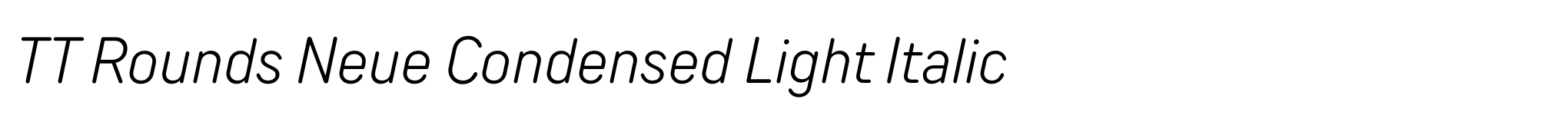TT Rounds Neue Condensed Light Italic image
